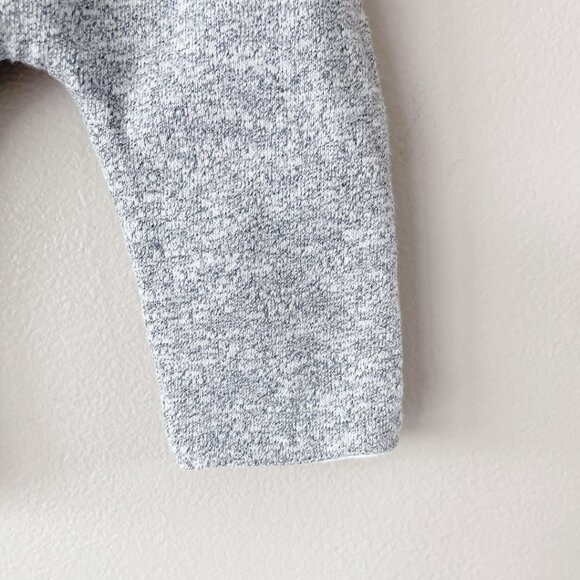 GAP sweatpant reversible 0-3m marled salt & pepper unisex grey & white - Picture 12 of 17